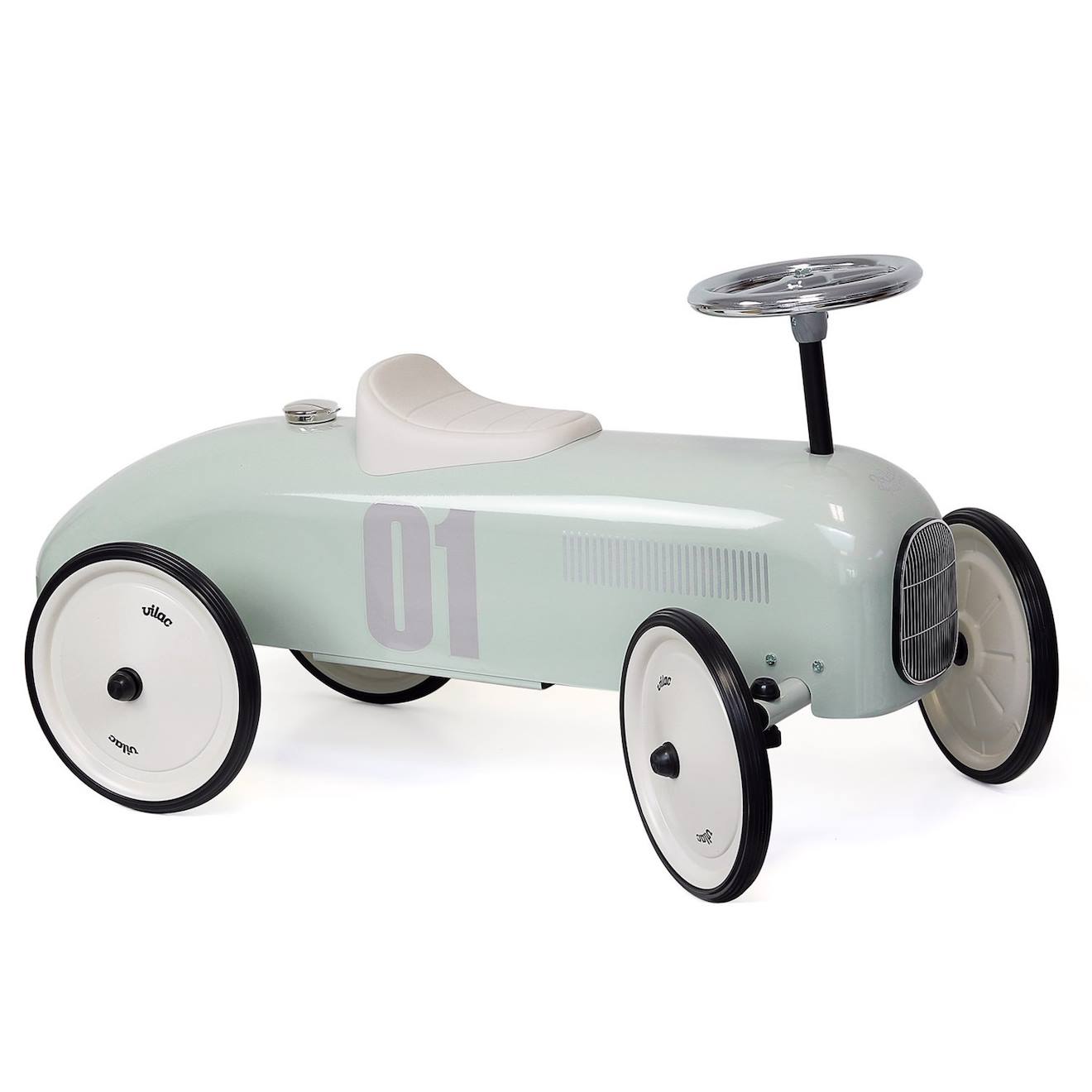 Porteur voiture vintage vert sauge
