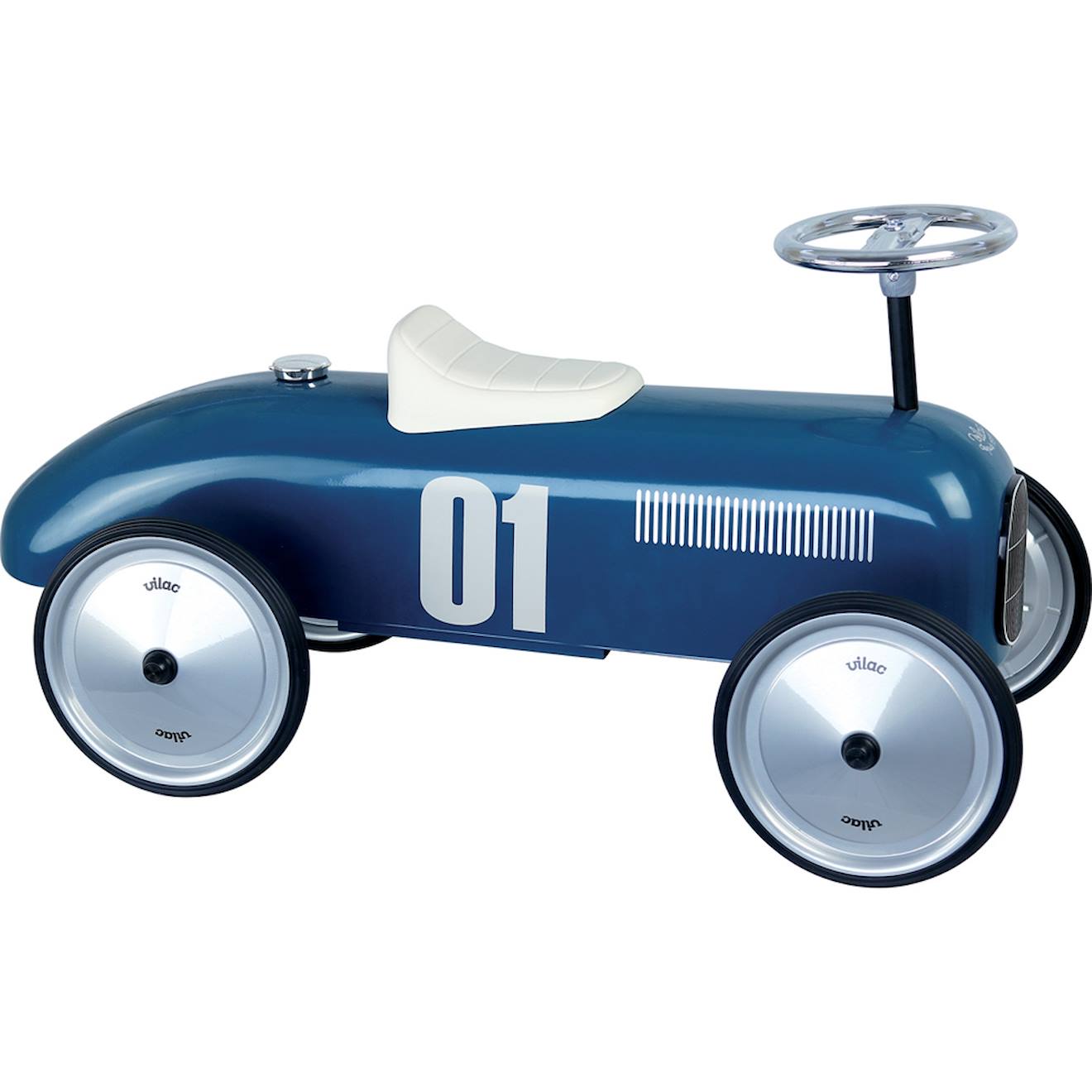 Porteur voiture vintage bleu nuit