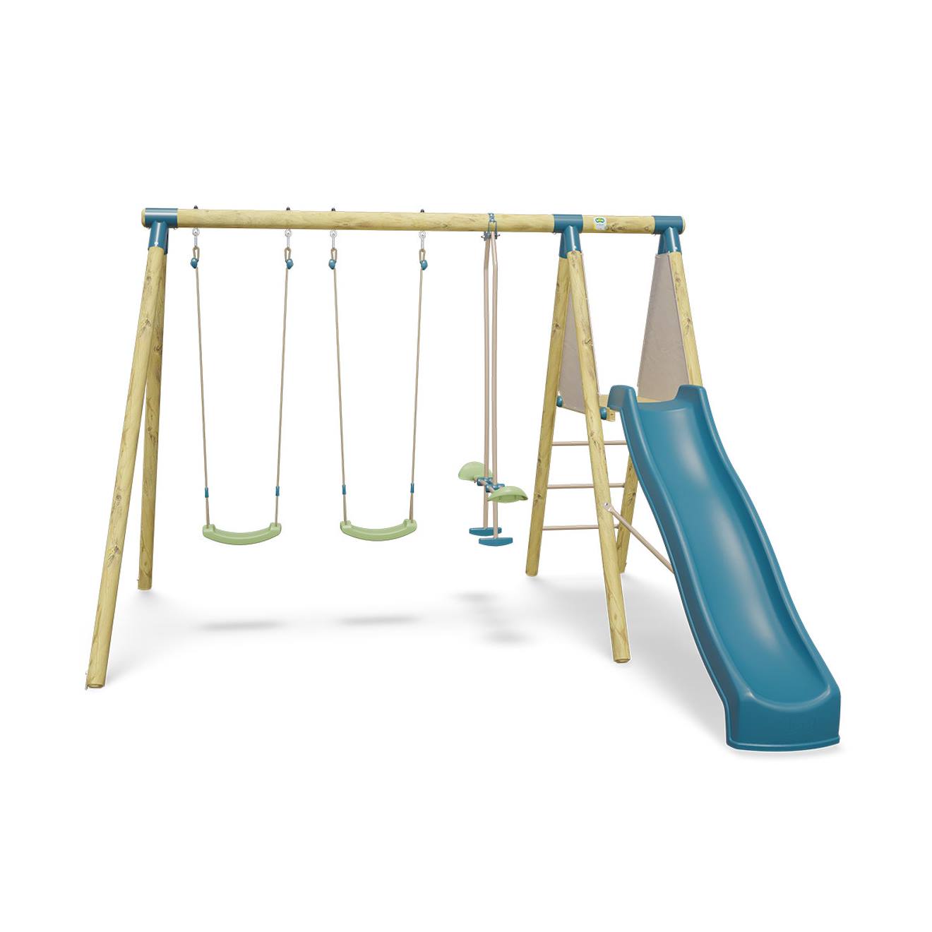 Portique balançoire 2,30 m topwood zaki - 6 enfants bois