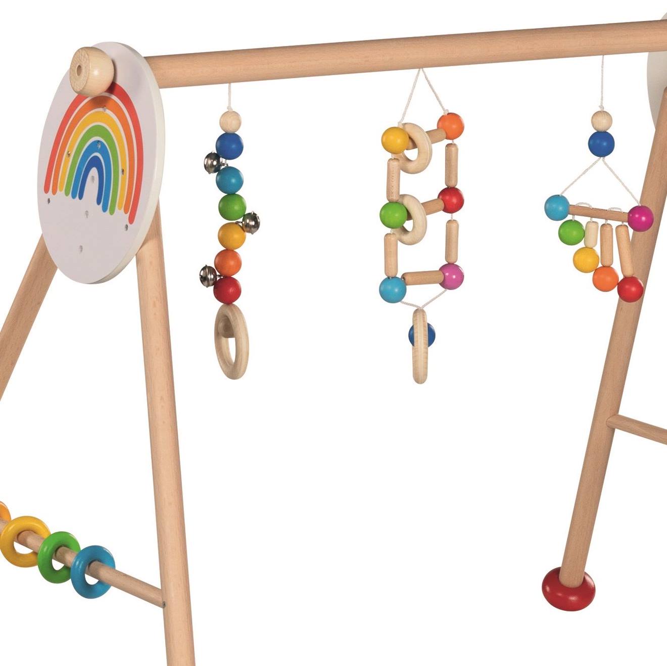 Portique d'activités arc-en-ciel beige