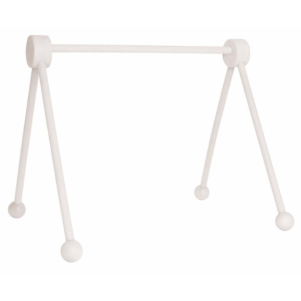 Portique d'éveil en bois - arche de jeux blanc