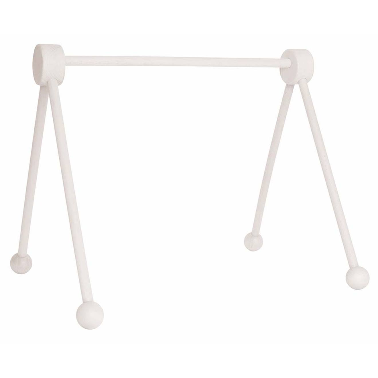 Portique d'éveil en bois - arche de jeux blanc