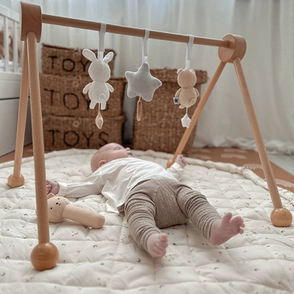 Portique d'éveil en bois - arche de jeux natural