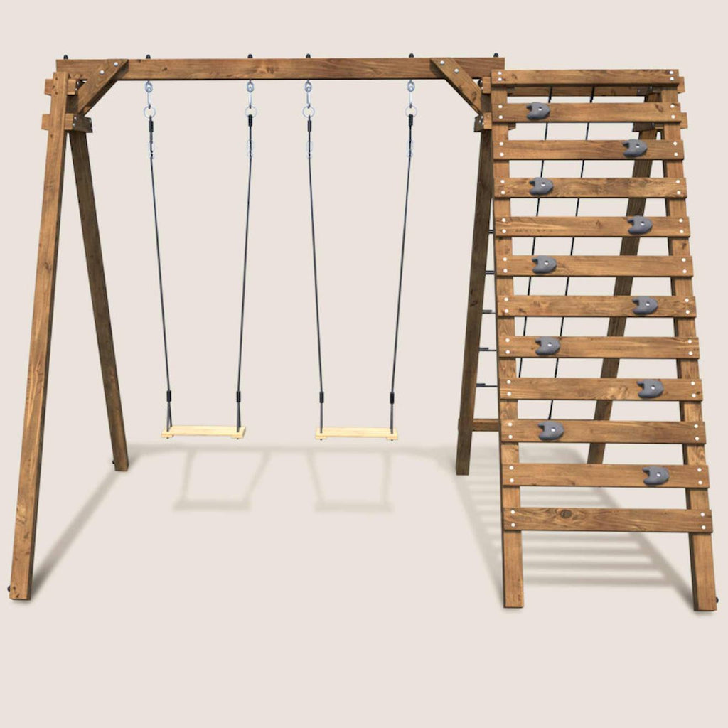 Portique en bois pour enfants tristan marron