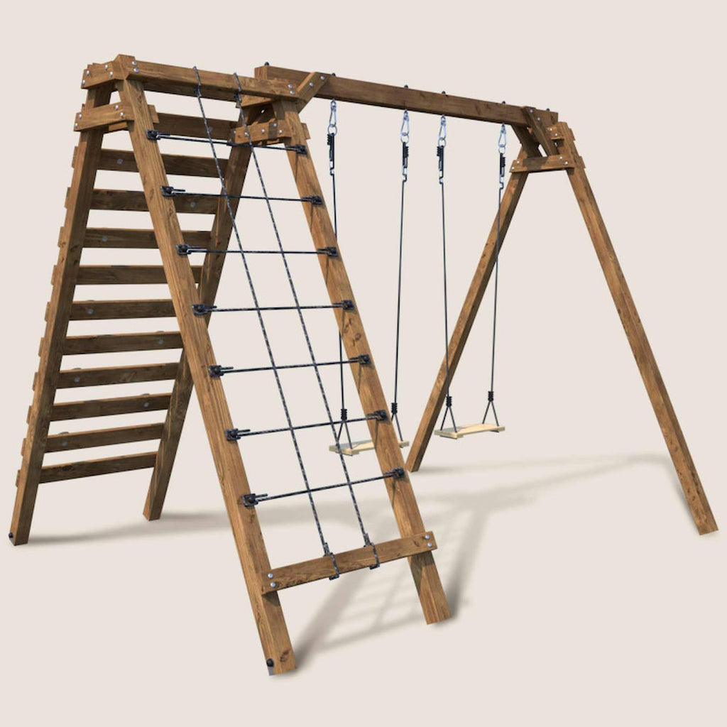 Portique en bois pour enfants tristan marron