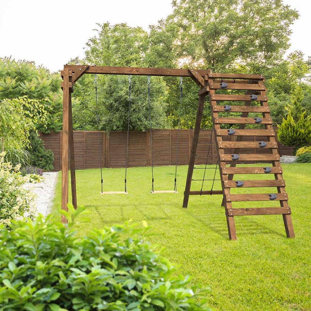Portique en bois pour enfants tristan marron