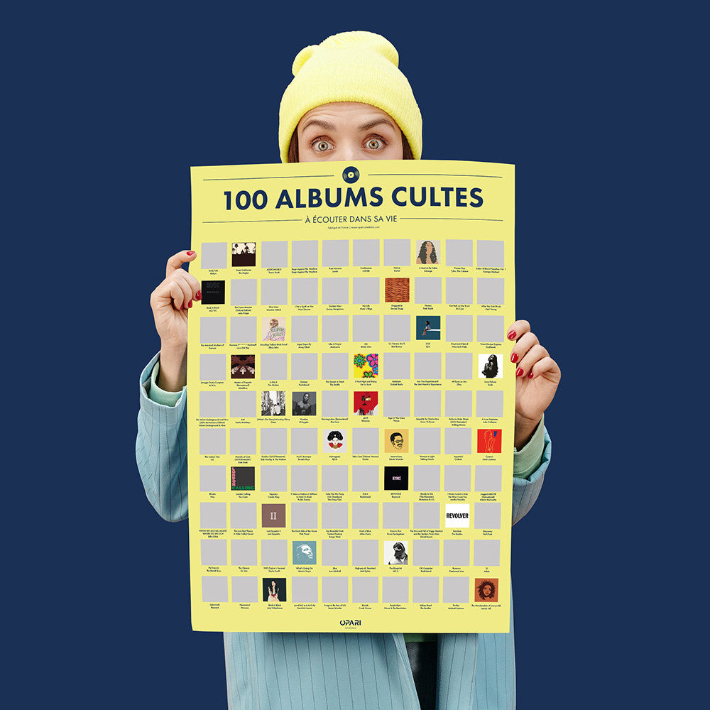 Poster à Gratter 100 Albums à Ecouter dans sa Vie - Poster à Gratter