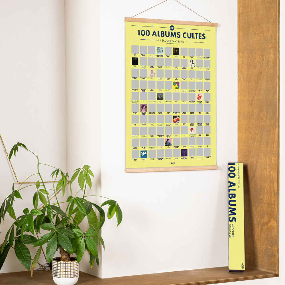 Poster à Gratter 100 Albums à Ecouter dans sa Vie - Poster à Gratter
