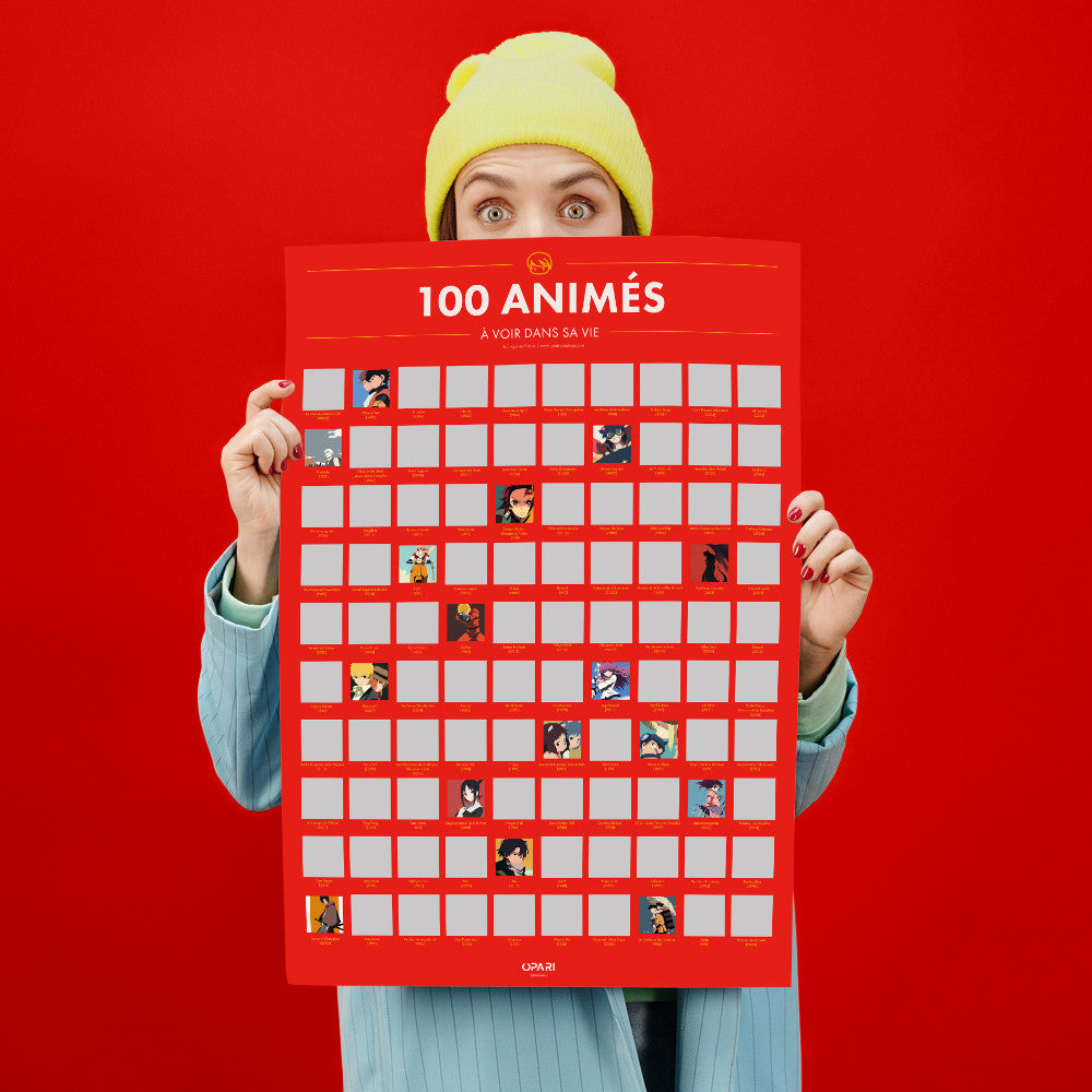 Poster à Gratter 100 Animes à Voir dans sa Vie - Poster à Gratter