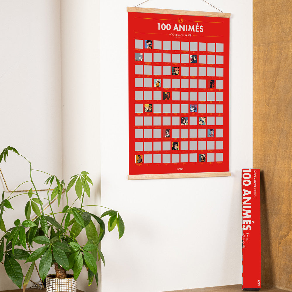 Poster à Gratter 100 Animes à Voir dans sa Vie - Poster à Gratter