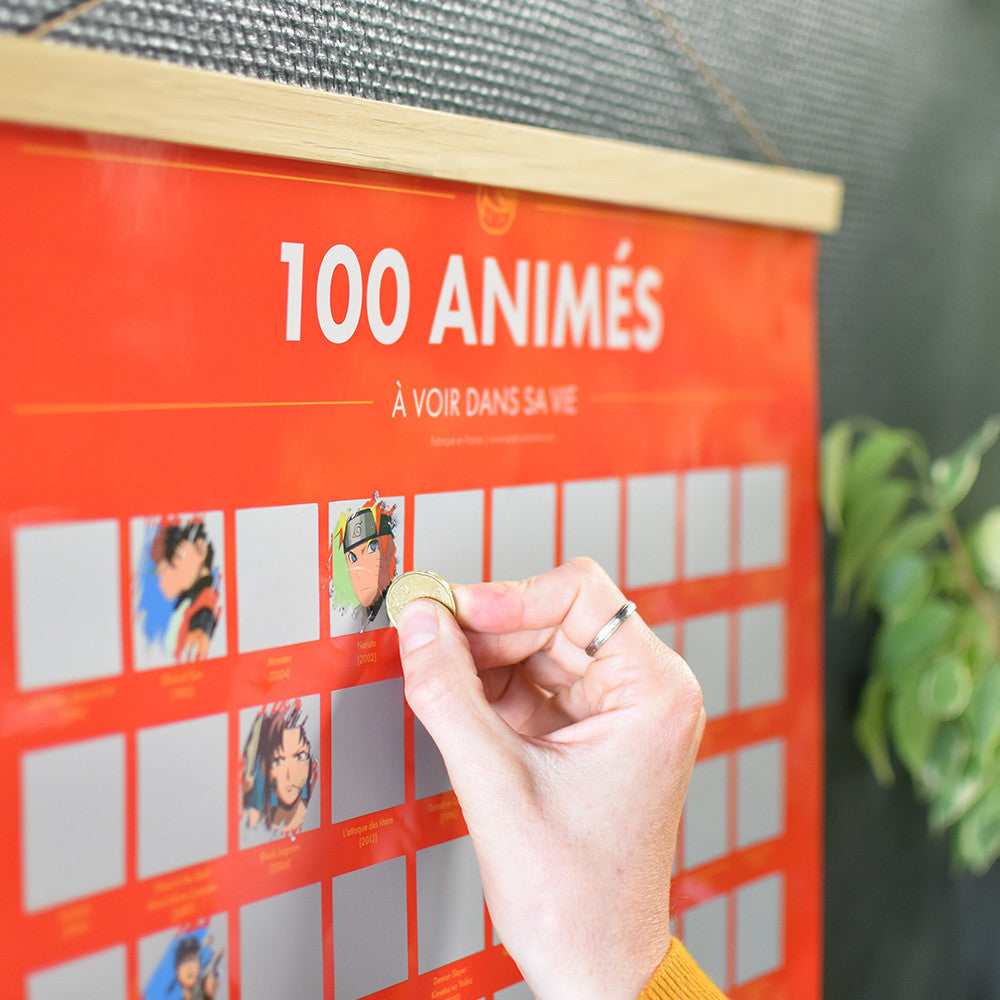 Poster à Gratter 100 Animes à Voir dans sa Vie - Poster à Gratter