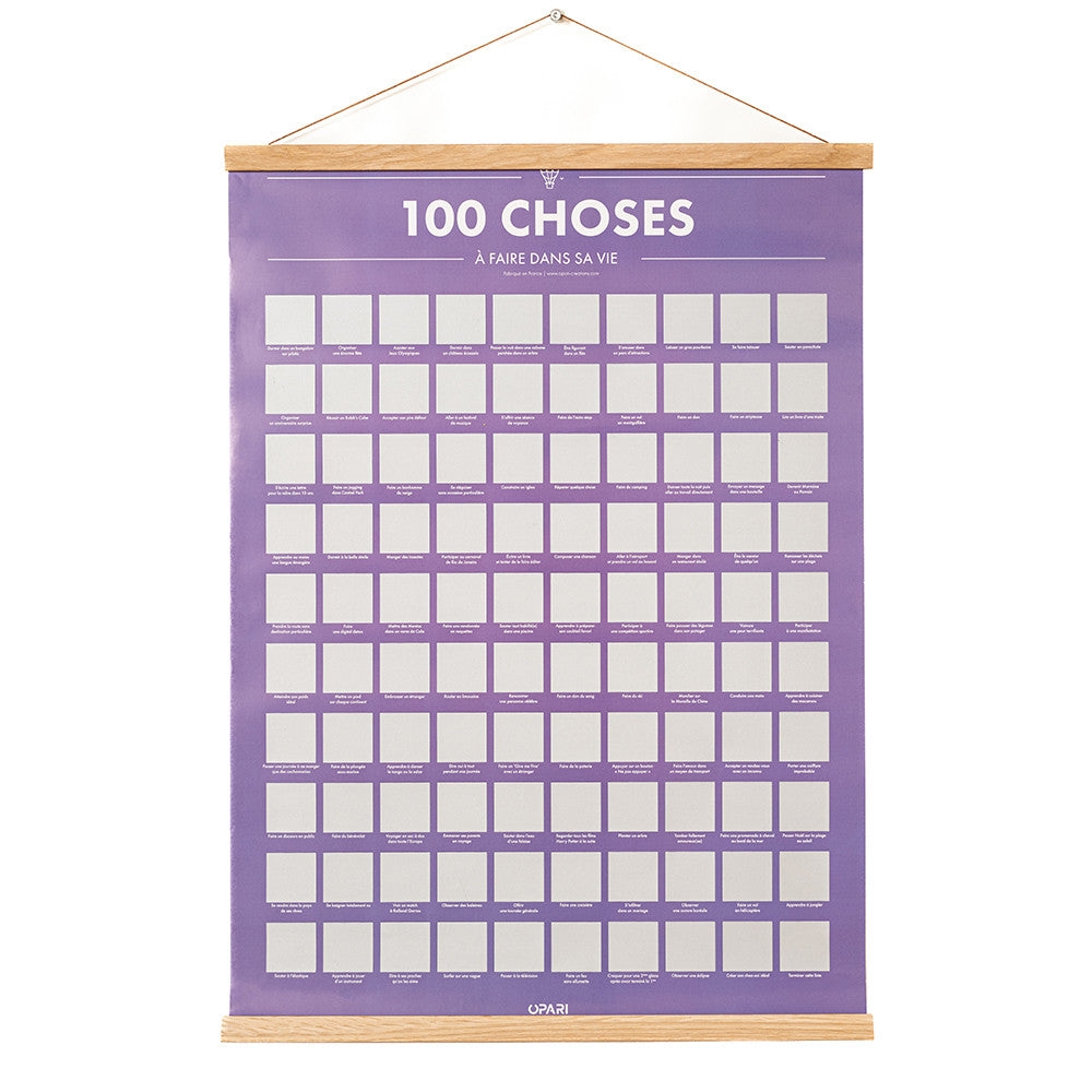 Poster à Gratter 100 Choses à Faire dans sa Vie - Poster à Gratter