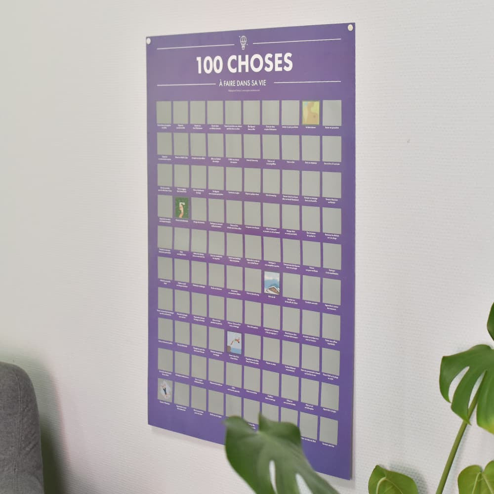 Poster à Gratter 100 Choses à Faire dans sa Vie - Poster à Gratter