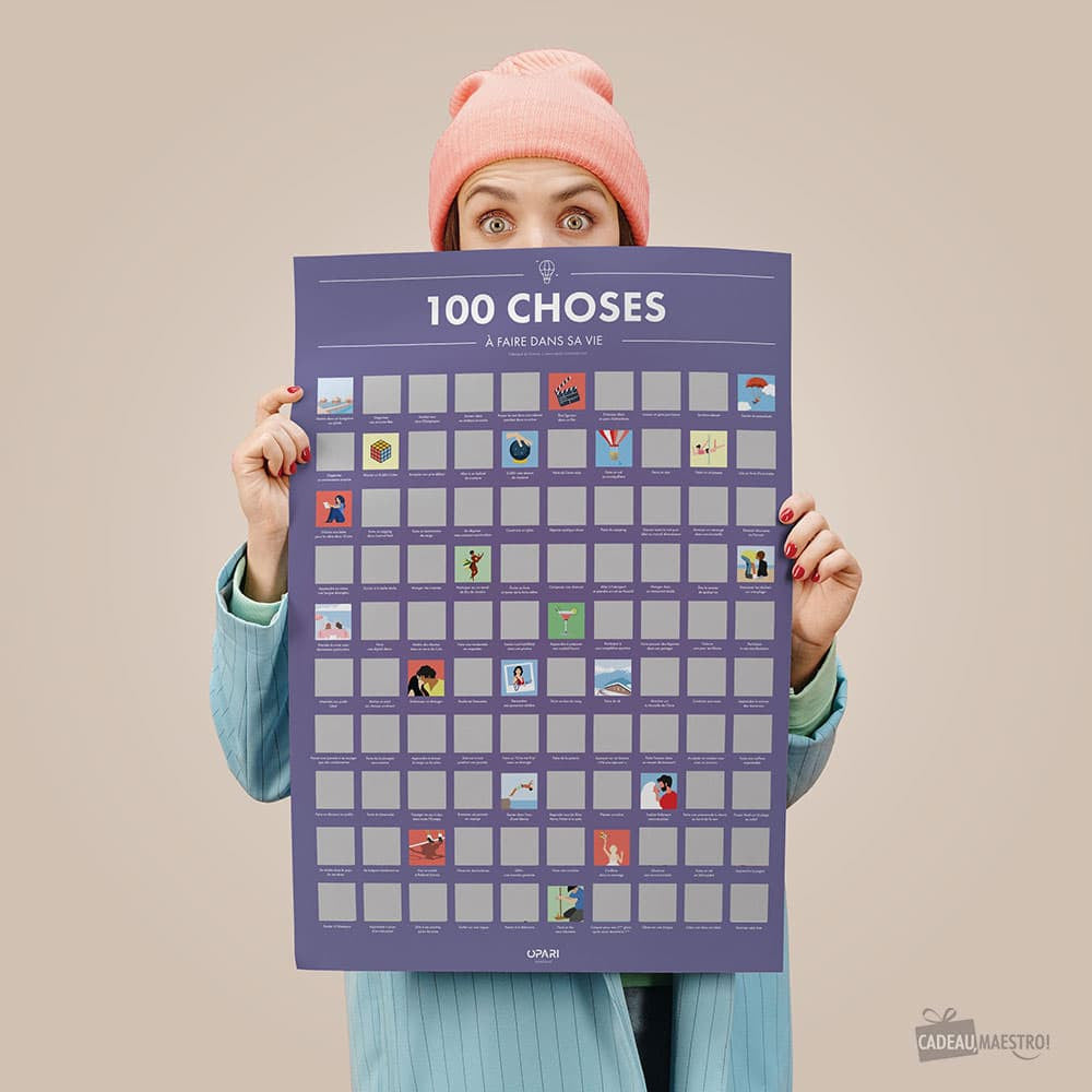 Poster à Gratter 100 Choses à Faire dans sa Vie - Poster à Gratter