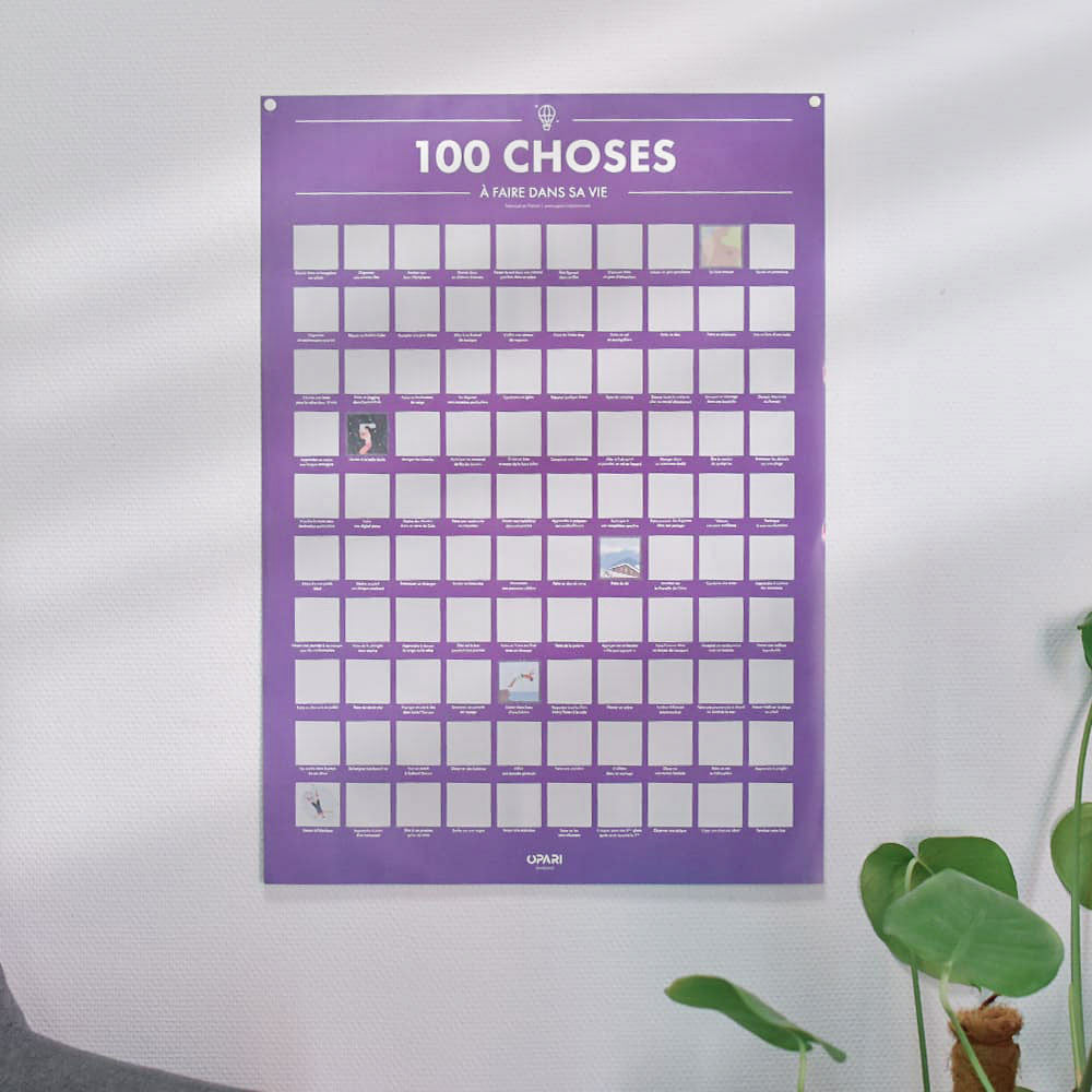 Poster à Gratter 100 Choses à Faire dans sa Vie - Poster à Gratter