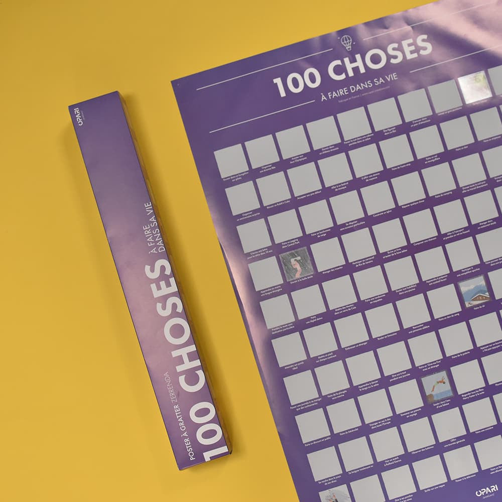 Poster à Gratter 100 Choses à Faire dans sa Vie - Poster à Gratter