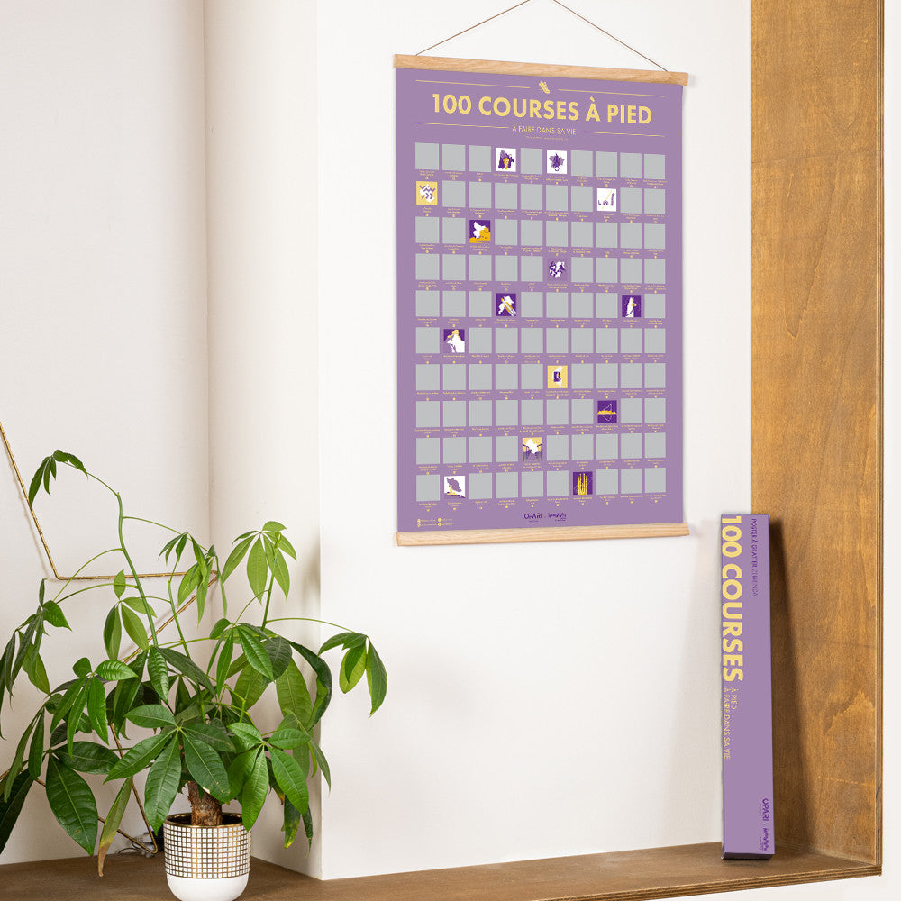 Poster à Gratter 100 Courses à Pied à Faire dans sa Vie - Poster à Gratter
