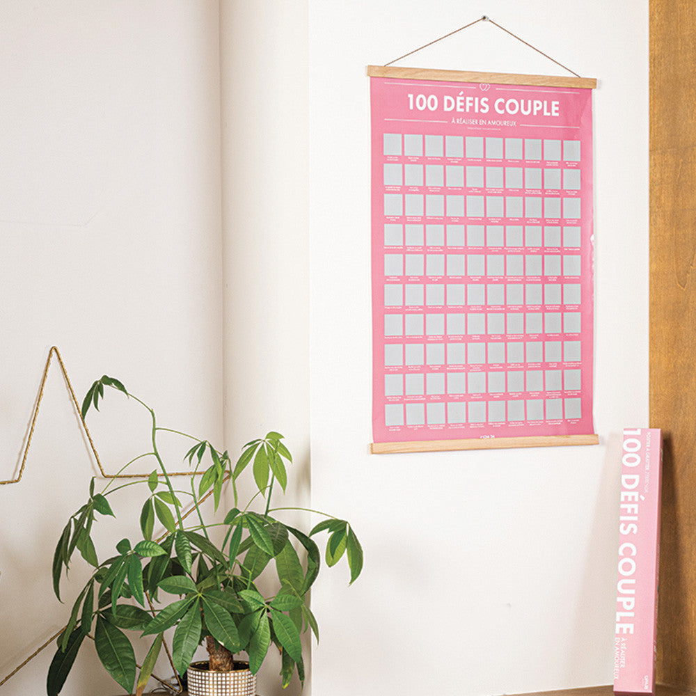 Poster à Gratter 100 Défis Couple à Faire en Amoureux - Poster à Gratter