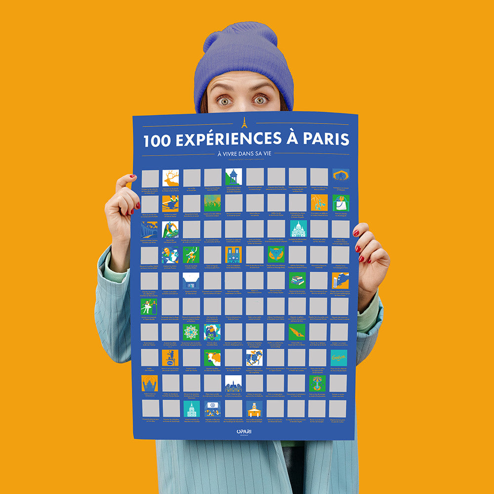 Poster à Gratter 100 Expériences à Paris à Vivre dans sa Vie - Poster à Gratter