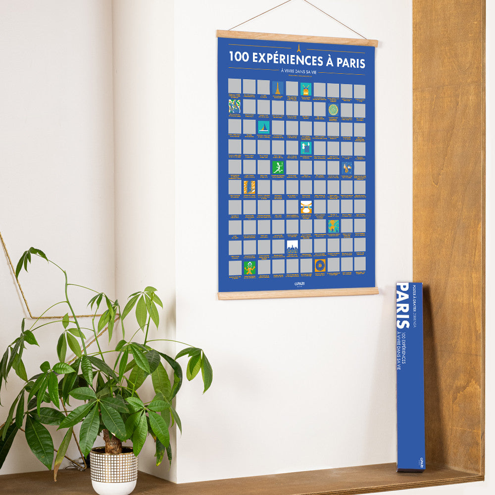 Poster à Gratter 100 Expériences à Paris à Vivre dans sa Vie - Poster à Gratter