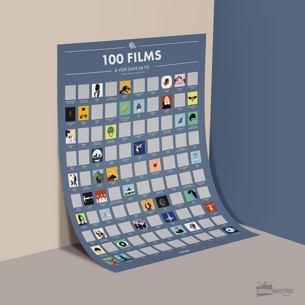 Poster à Gratter 100 Films à Voir dans sa Vie - Poster à Gratter