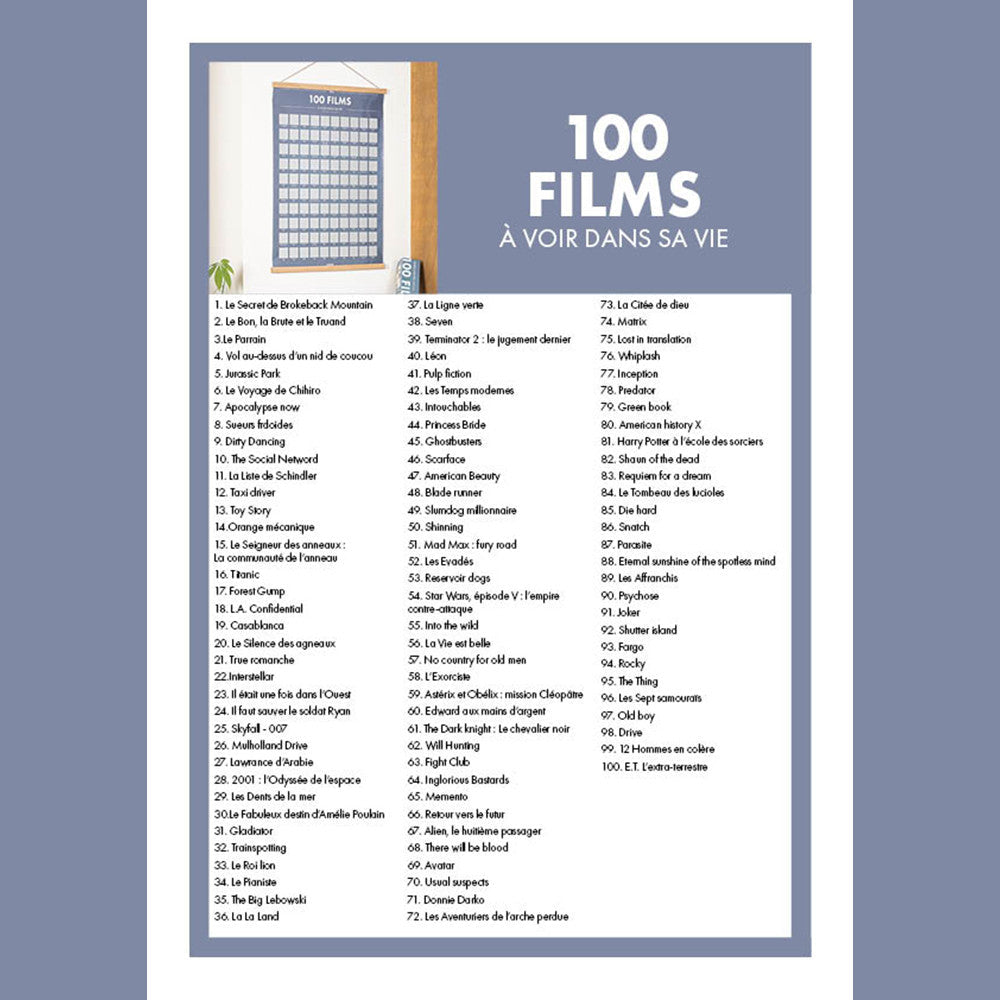 Poster à Gratter 100 Films à Voir dans sa Vie - Poster à Gratter