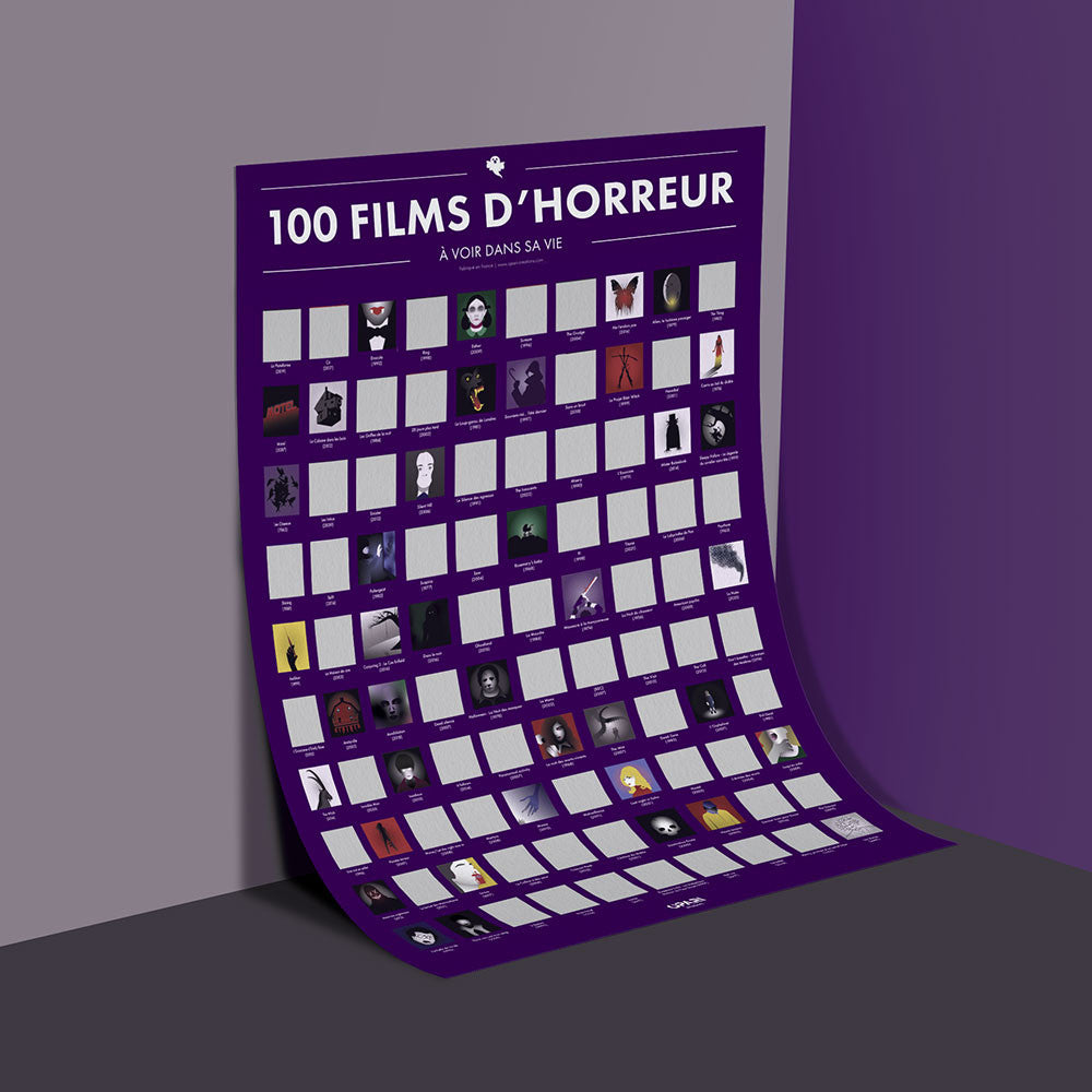 Poster a Gratter 100 Films d'Horreur à Voir dans sa Vie - Poster à Gratter