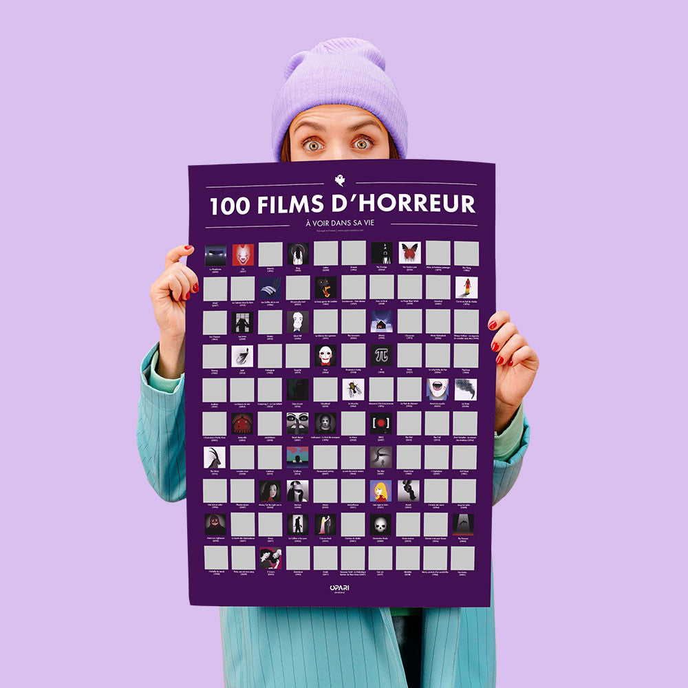 Poster a Gratter 100 Films d'Horreur à Voir dans sa Vie - Poster à Gratter