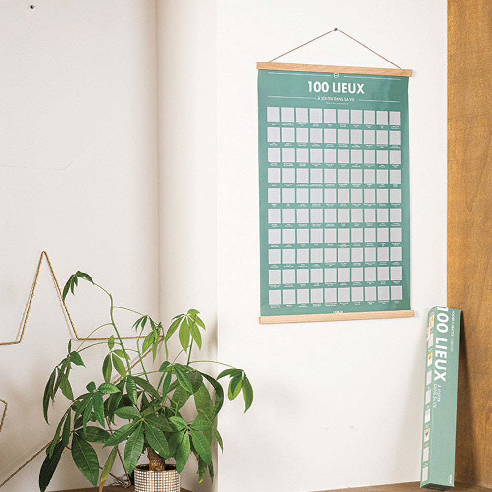 Poster à Gratter 100 Lieux à Visiter dans sa Vie - Poster à Gratter