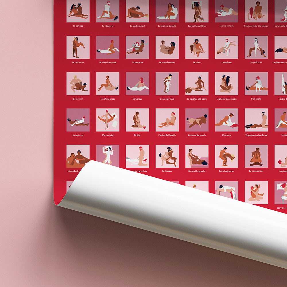 Poster à Gratter 100 Positions du Kamasutra à Tester - Jeux de Couple