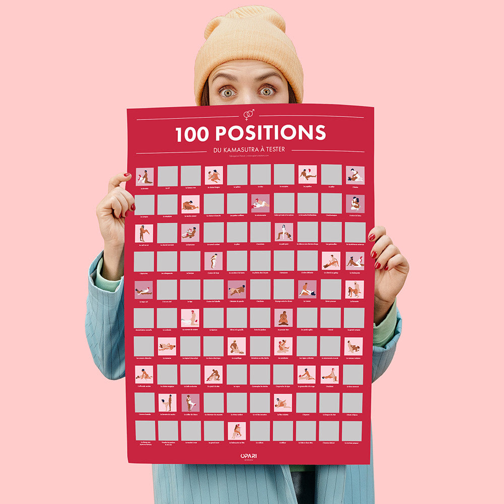 Poster à Gratter 100 Positions du Kamasutra à Tester - Jeux de Couple