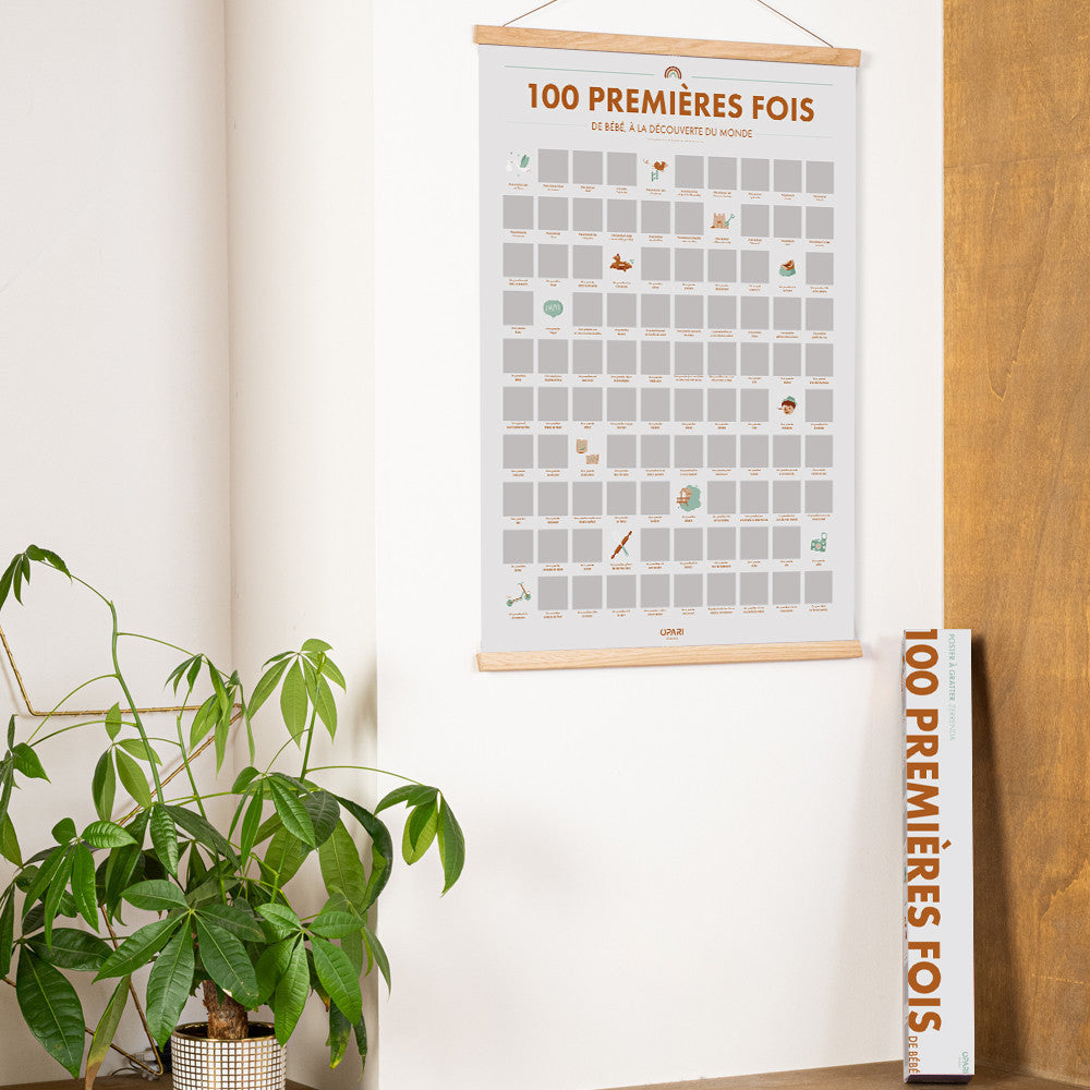 Poster à Gratter 100 Premières Fois de Bébé - Poster à Gratter