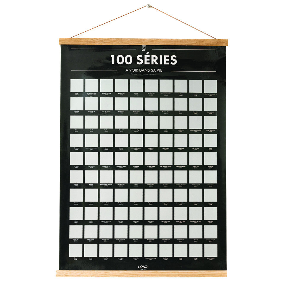 Poster à Gratter 100 Séries à Voir dans sa Vie - Poster à Gratter