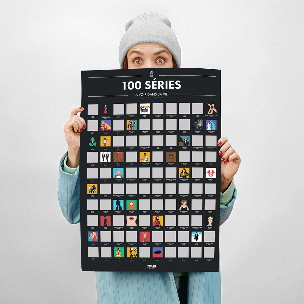 Poster à Gratter 100 Séries à Voir dans sa Vie - Poster à Gratter