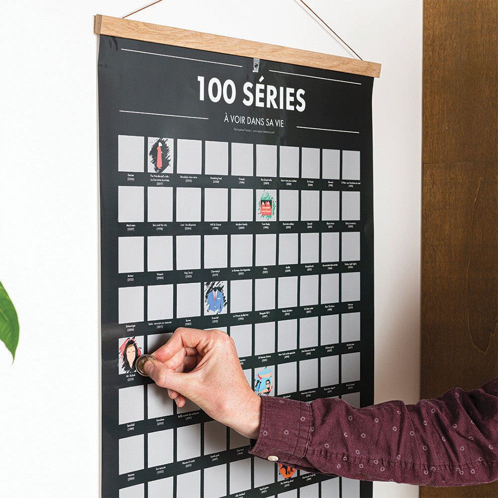 Poster à Gratter 100 Séries à Voir dans sa Vie - Poster à Gratter