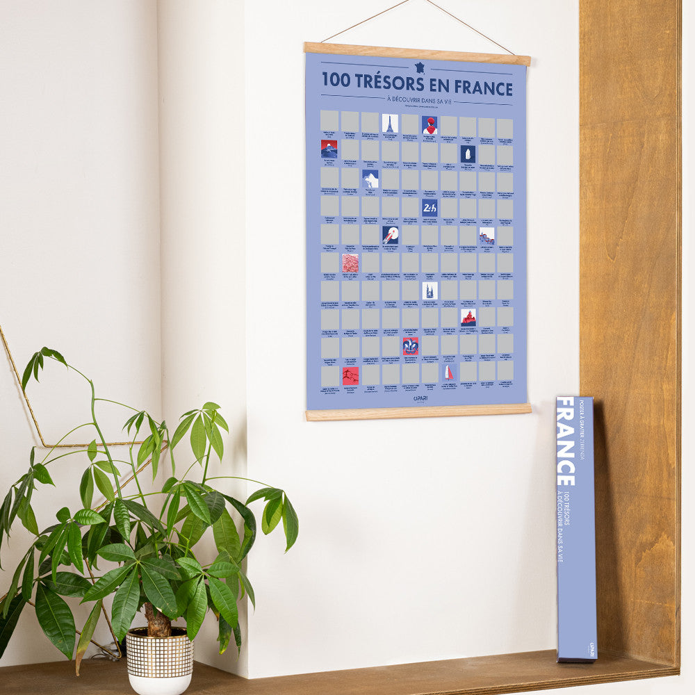 Poster à Gratter 100 Trésors en France à Découvrir dans sa Vie - Poster à Gratter