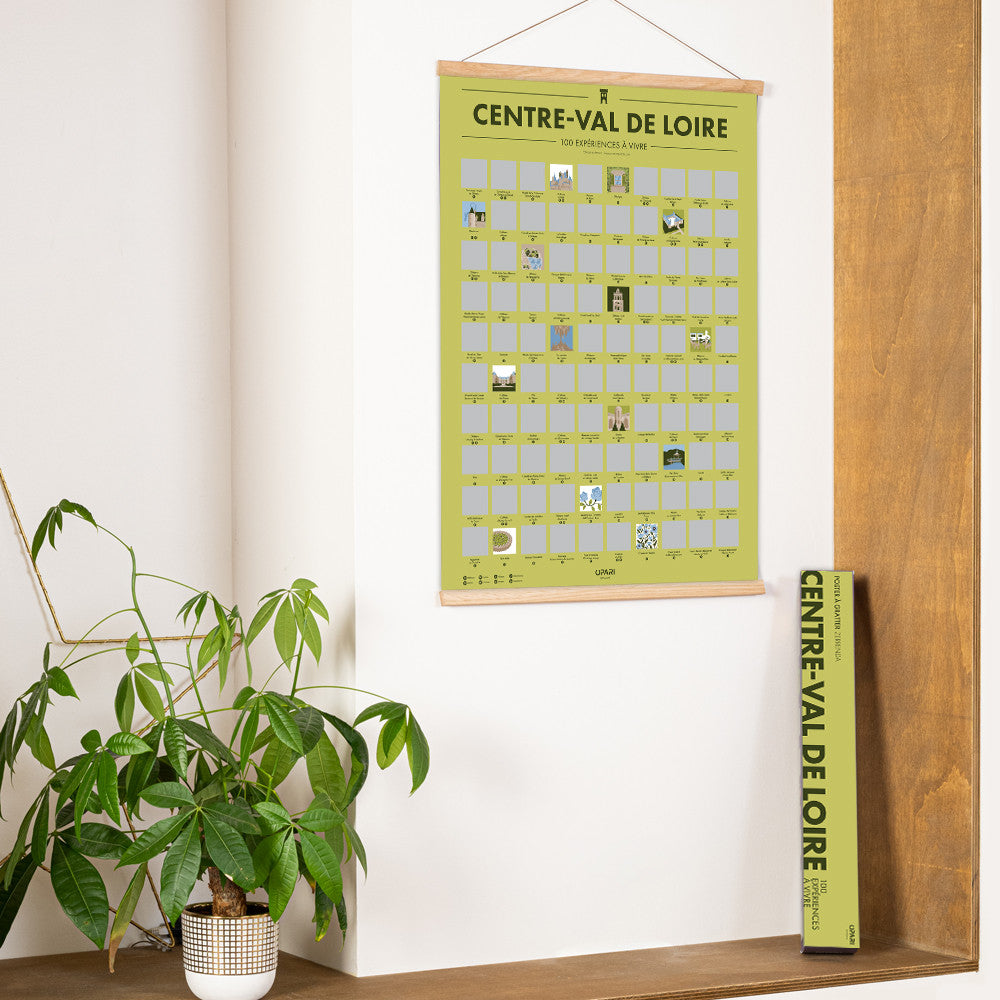 Poster à Gratter Centre-Val de Loire 100 Expériences à Vivre - Poster à Gratter