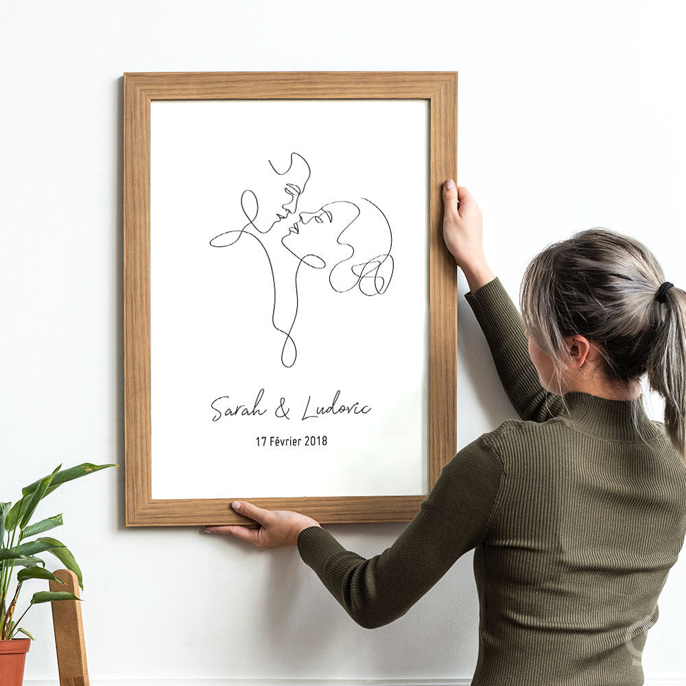 Affiche Couple à Personnaliser Sans - Affiche Personnalisée
