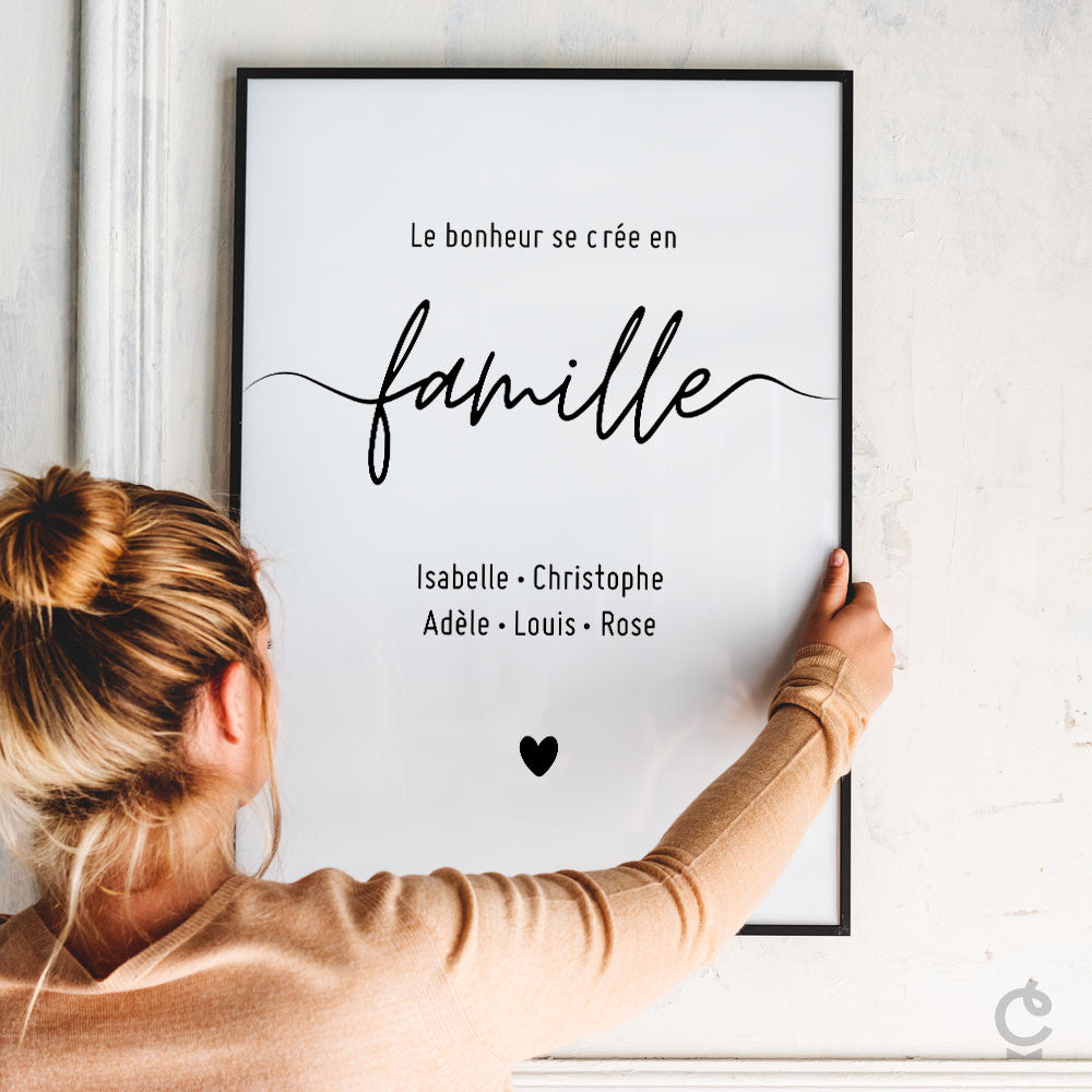 Affiche Famille à Personnaliser Sans - Affiche Personnalisée