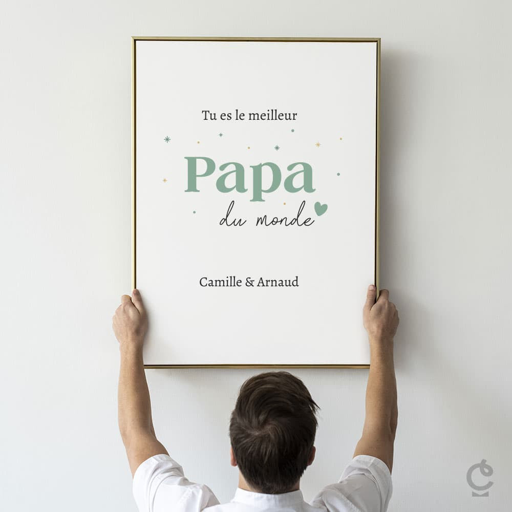 Affiche Papa à Personnaliser Sans - Affiche Personnalisée