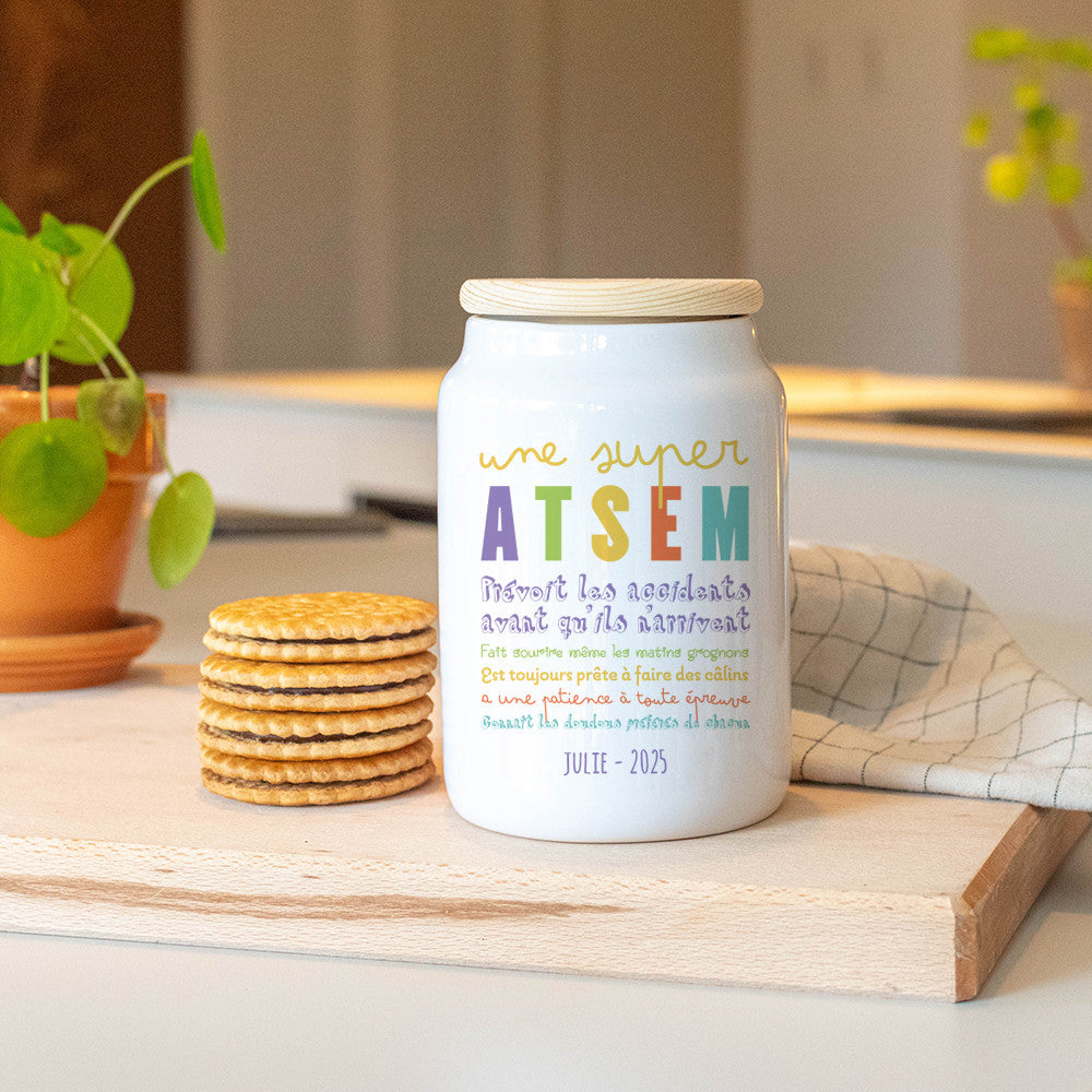 Pot à Cookies Atsem à Personnaliser - Boîte à gâteaux et bonbons personnalisée