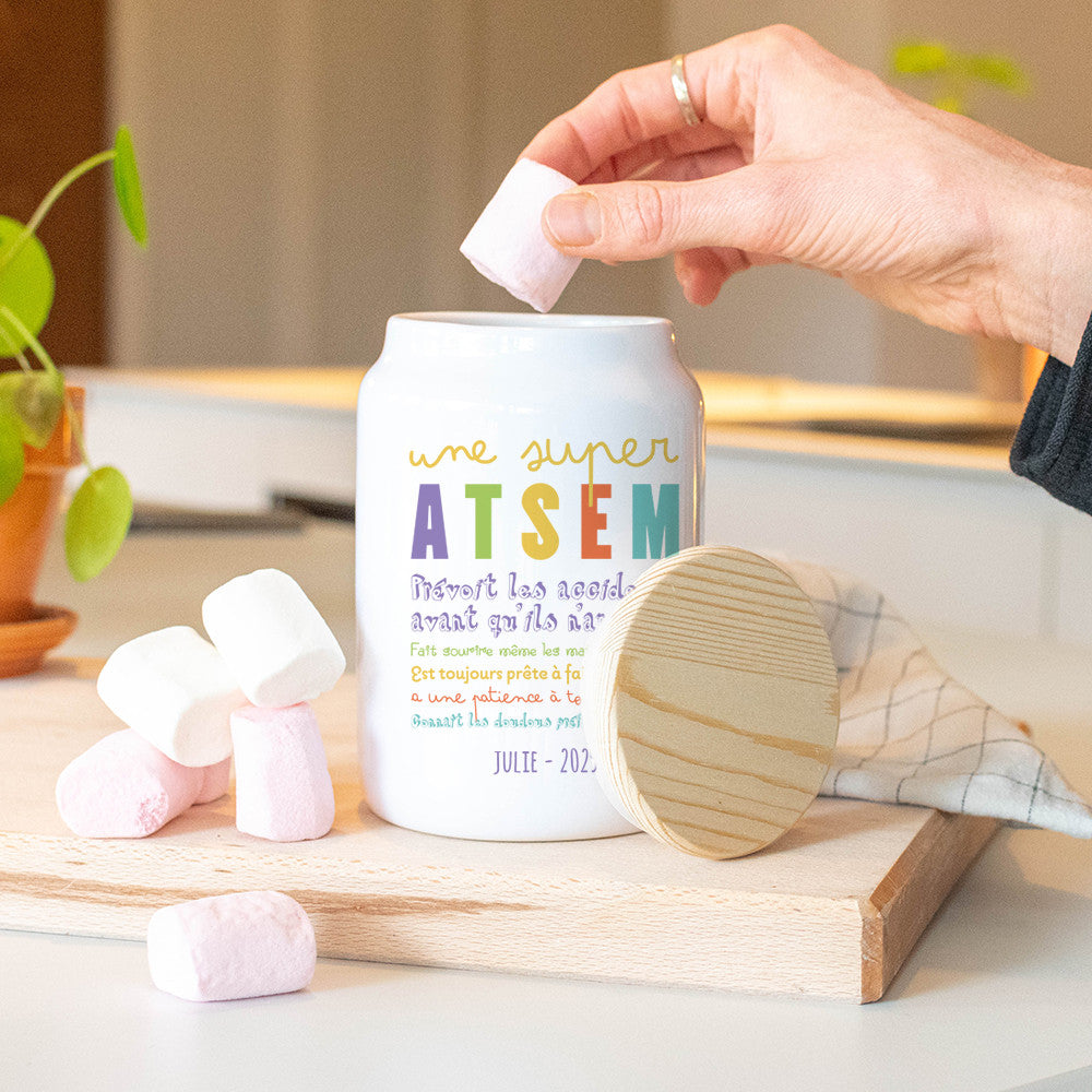 Pot à Cookies Atsem à Personnaliser - Boîte à gâteaux et bonbons personnalisée