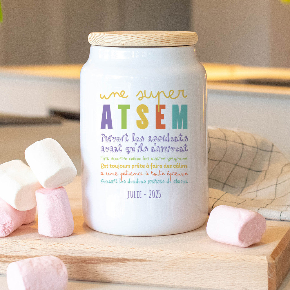 Pot à Cookies Atsem à Personnaliser - Boîte à gâteaux et bonbons personnalisée