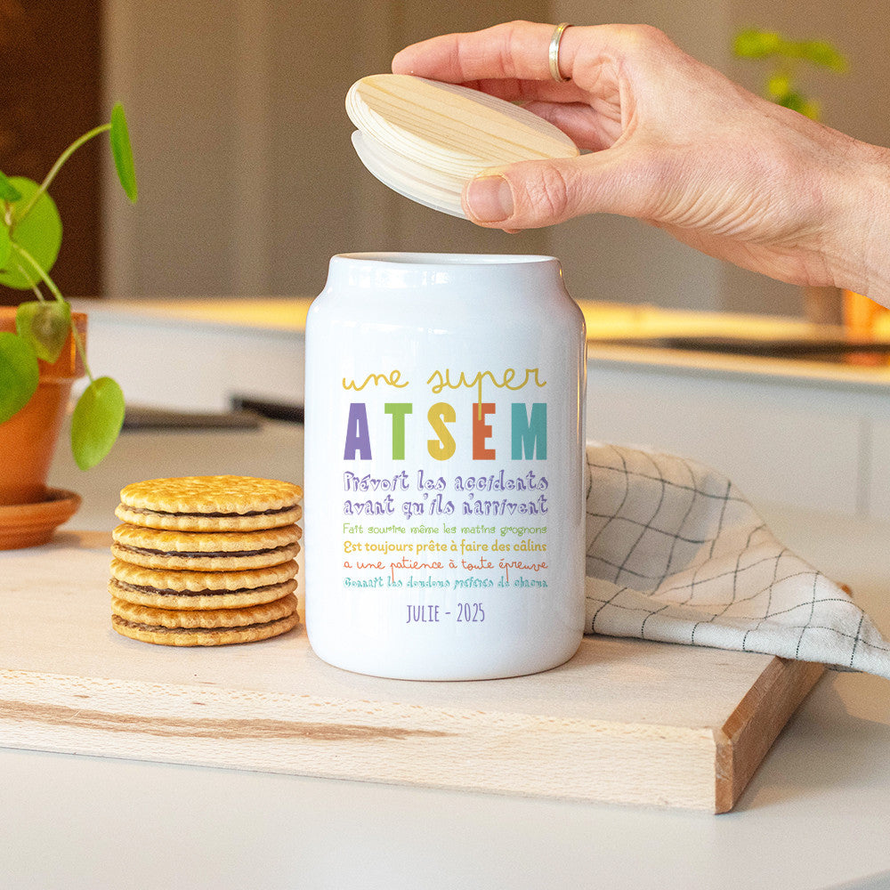 Pot à Cookies Atsem à Personnaliser - Boîte à gâteaux et bonbons personnalisée