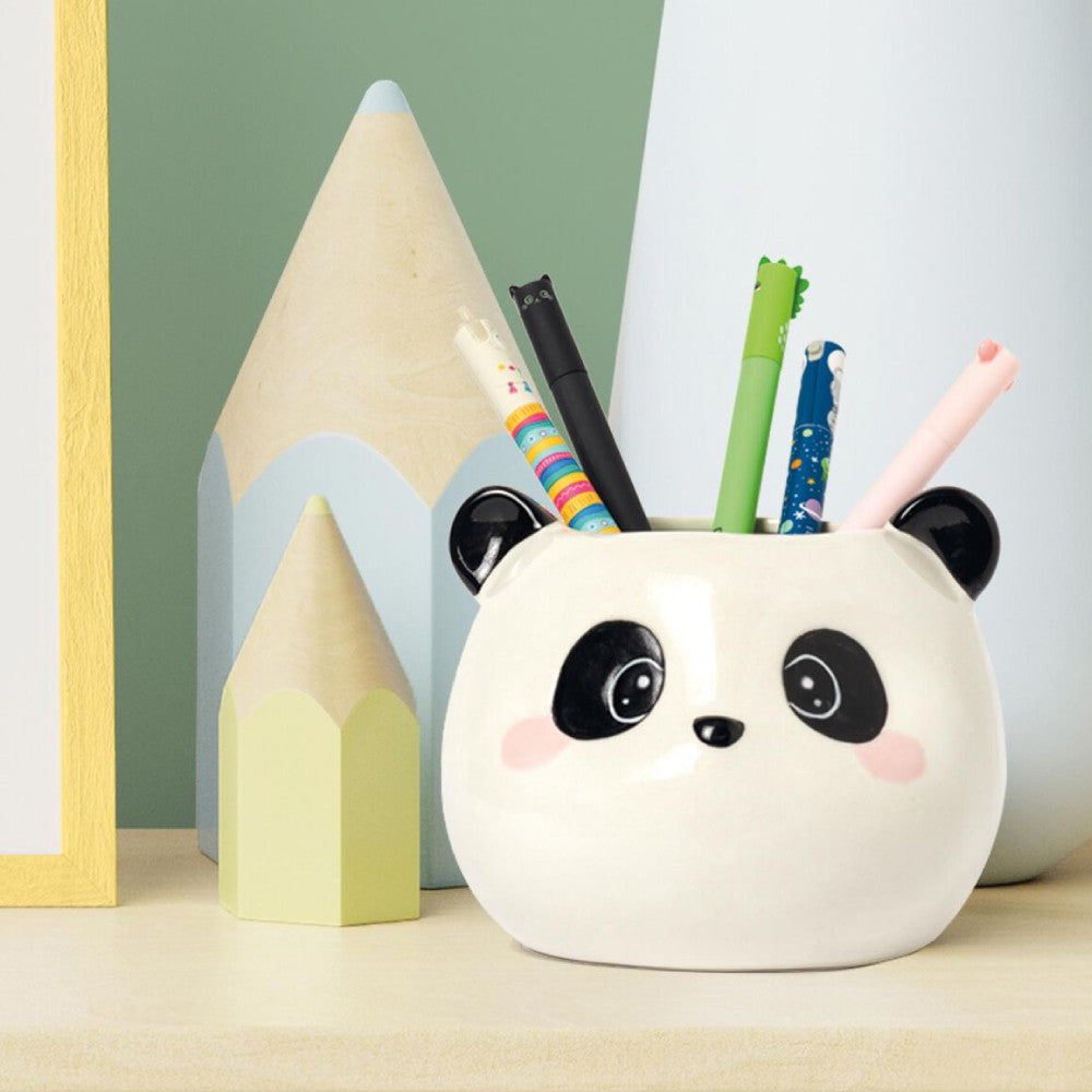 Pot à Crayons en Céramique Panda - Fourniture de Bureau Originale