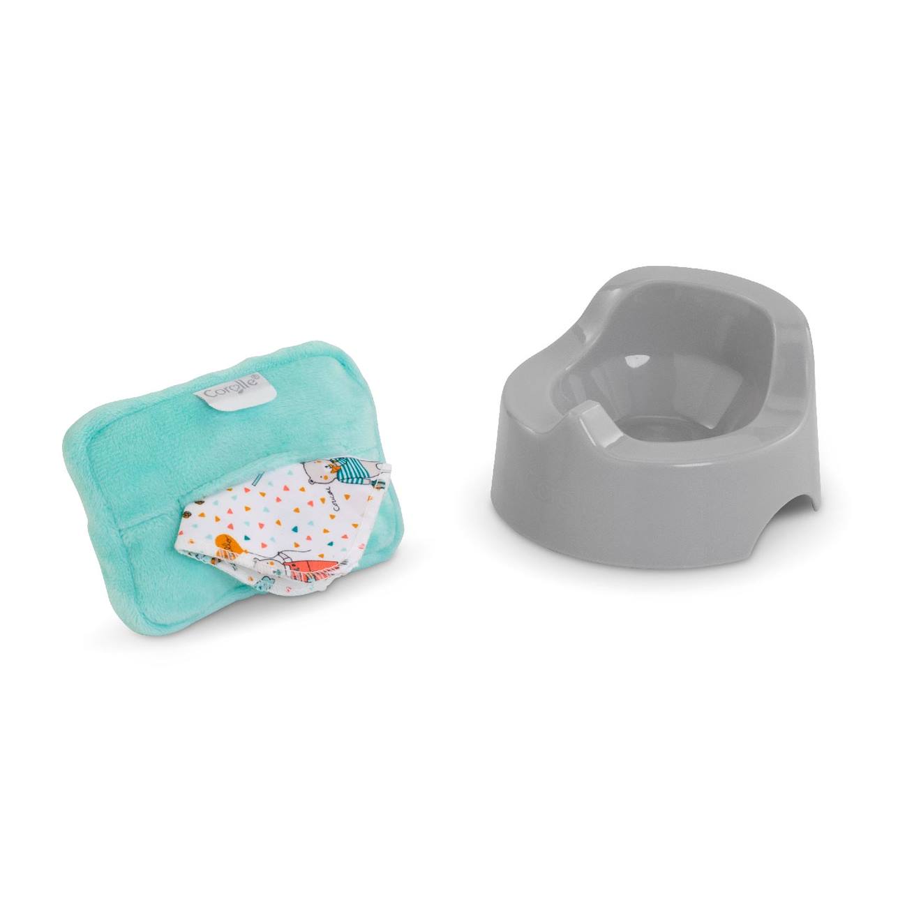 Pot et lingette pour poupon 30 et 36 cm multicolore