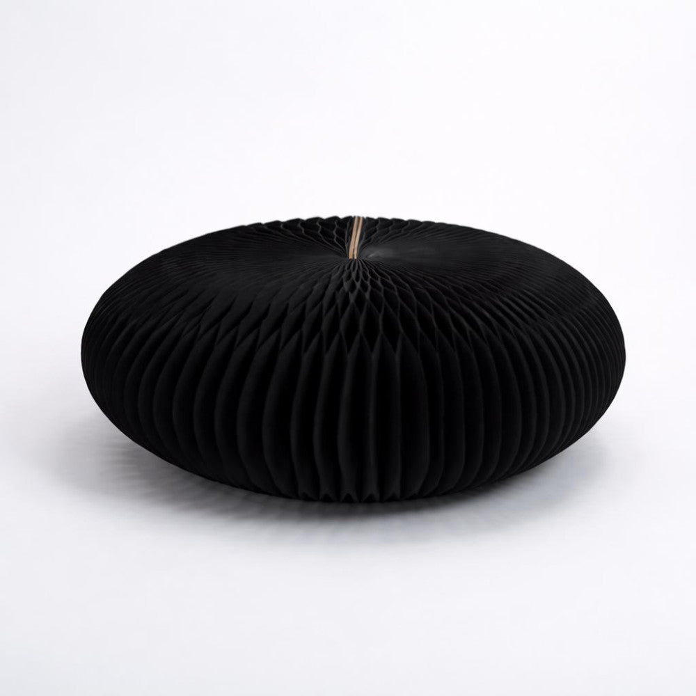 Pouf en Kraft Pliable Noir - Poufs et Tabourets Originaux