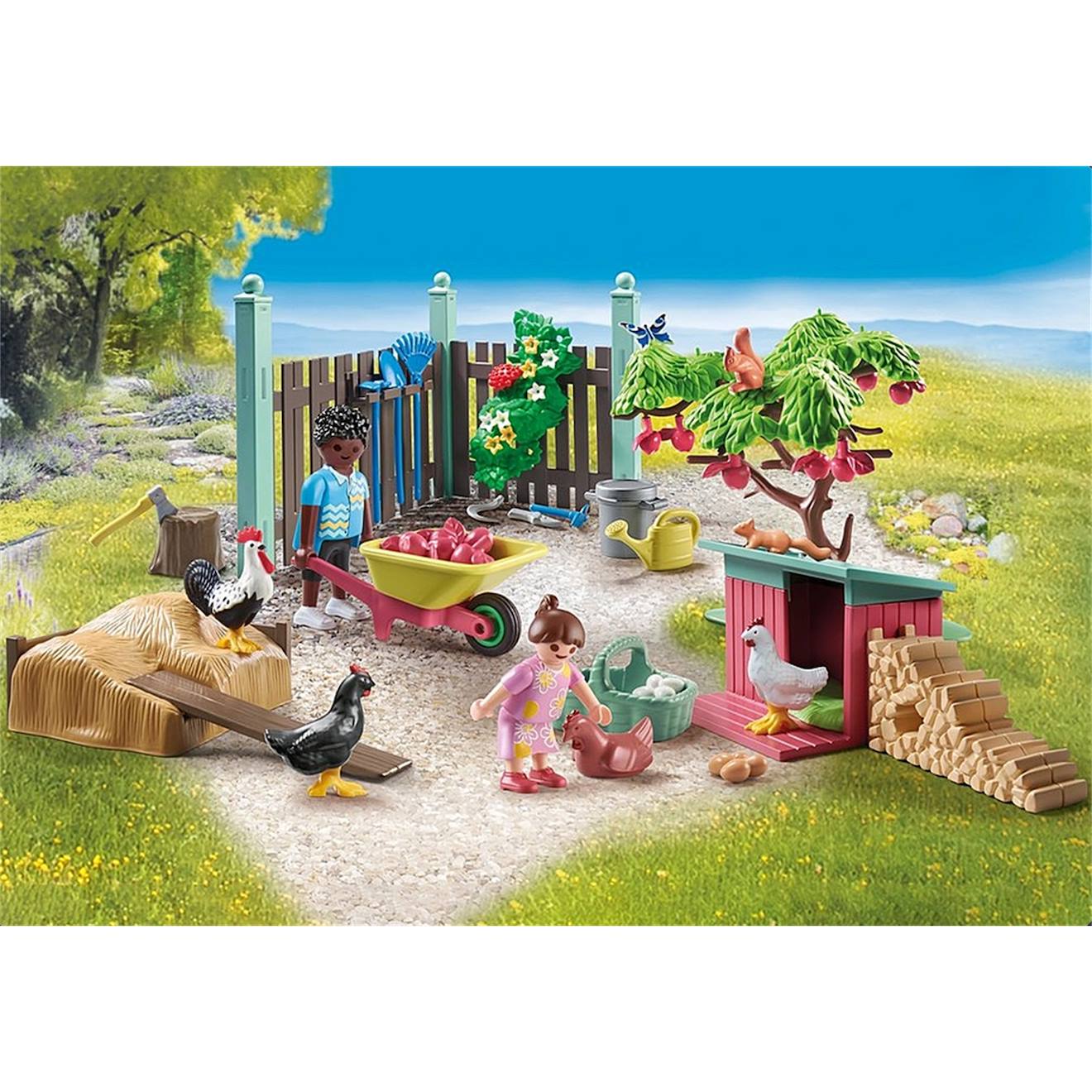 Poulailler et jardin 71510 multicolore