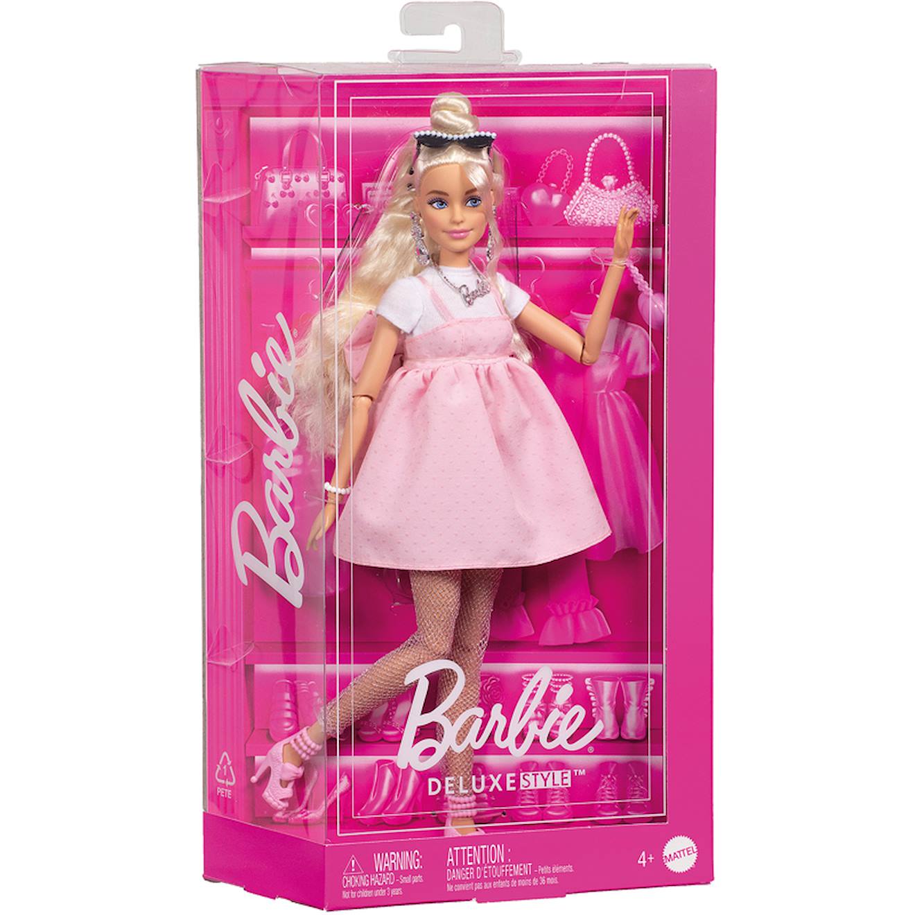 Poupée Barbie deluxe style rose multicolore