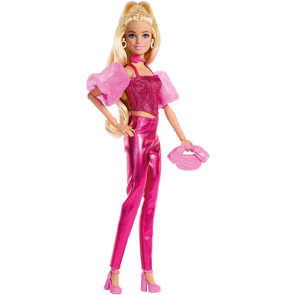 Poupée Barbie style metali-rose